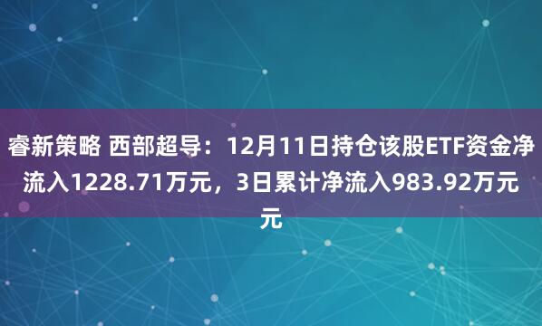 睿新策略 西部超导：12月11日持仓该股ETF资金净流入1228.71万元，3日累计净流入983.92万元
