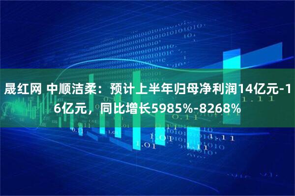 晟红网 中顺洁柔：预计上半年归母净利润14亿元-16亿元，同比增长5985%-8268%
