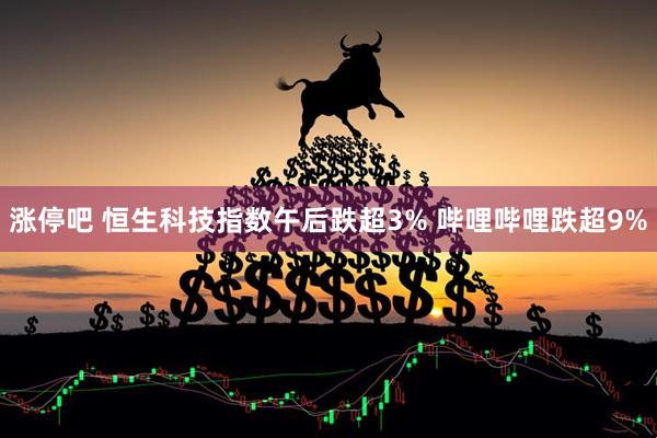 涨停吧 恒生科技指数午后跌超3% 哔哩哔哩跌超9%